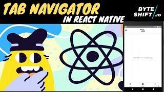 Tab Navigator with Icons | React Navigation 5.x | React Native tutorial