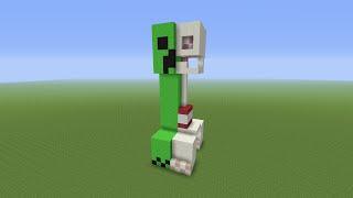 Minecraft Tutorial: How To Build A Creepers Anatomy Statue