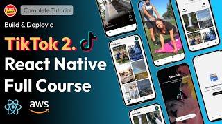 React Native TikTok Clone | React Native Full Course | Expo, AWS S3, Supabase