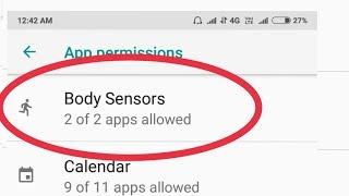 How To Disable Body Sensors all Permission Service In Xiaomi Radmi Note 5 Pro Android