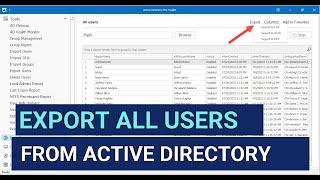 How to export users from Active Directory