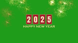 Happy New Year 2025 Green Screen Video | New Year Text Effects Green Screen @satishdesigngraphy