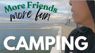 It's more fun, camping with more friends. The New Newcastle Ocean Baths.