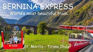 Riding the Bernina Express: Europe’s Highest Alpine Crossing  | St. Moritz to Tirano #swissalps