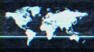 #4K #Loop #Glitch #Animation of Futuristic global communication broadband internet connections.