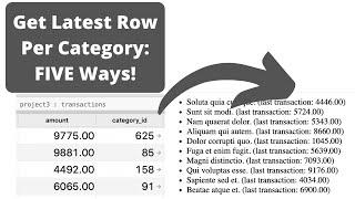 5 Different Ways to Get Latest Row of Relationship