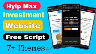 hyip investment website free source code || hyip max latest version script