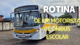 um pouco da minha rotina como motorista de ônibus escolar.