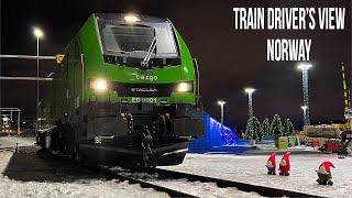 4K CABVIEW: Christmas Freight Train Driver Heading Home for Christmas