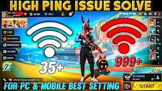 High Ping Issue Solve Free Fire Best Setting For PC & Mobile | Free Fire High Network Issue Solve