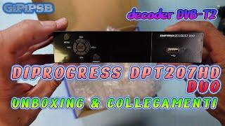 Diprogress DPT207HD DUO - Decoder digitale terrestre DVB-T2 Unboxing & Collegamenti