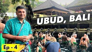 EP 4  Ubud Sightseeing, Bali, Indonesia |  Waterfall, Bali food vlog, Tirta Empul Temple,