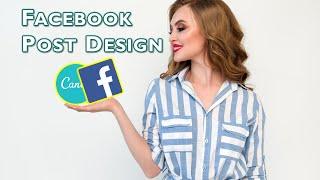How to Create a Facebook Post in Canva | Facebook Post Template Design