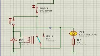 LATCHING RELAY CIRCUIT SIMULATION WITH MINIMUM COMPONENTS