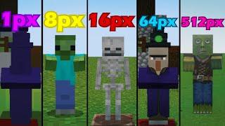 1px vs 8px vs 16px vs 64px vs 512px compilation