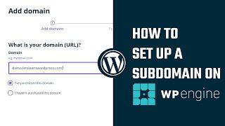 How to create a subdomain in WP Engine WordPress Hosting? 2023 | #WordPress 32