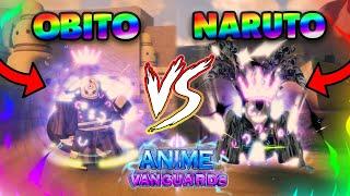 MAX LEVEL EVOLVED ASCENDED MONARCH OBITO VS SHINY NARUTO* [RELEASE] Anime Vanguards