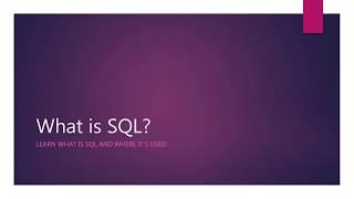 SQL Tutorial: Learn SQL with MySQL Database -Beginner2Expert : What is SQL?