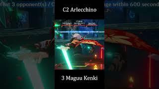 C2 Arlecchino vs triple maguu kenki #genshinimpact #fontaine #neuvillette #kazuha #arlecchino