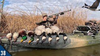 FIRST Goose LIMIT of the Season! | Solo KAYAK Goose and Duck Hunt