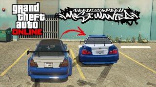 GTA 5 Online : How to make the NFS MW BMW M3 GTR (No mod)