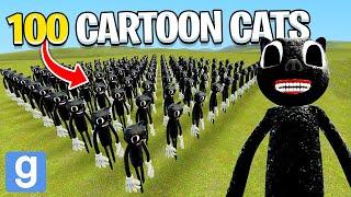 CAN ANYTHING STOP 100 CARTOON CATS?! (Garry's Mod Sandbox) | JustJoeKing