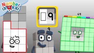 Nine Enders Club 0️⃣9️⃣ | Learn to count Full Episodes - 123 | Numberblocks