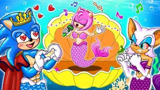 Rouge Jealous Of Sonic Mermaid's Love For Amy Mermaid | Sonic The Hedgehog 2 Animation