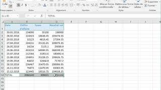 La mise en forme des données avec Excel 2016