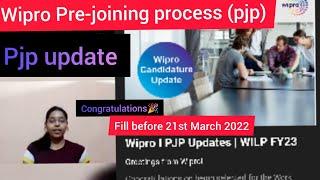 Wipro Pre Joining Program (PJP) Update mail | Wilp 2022| Pjp update mail |