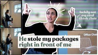 I came face-to-face with a package thief... [he still took my packages]