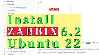 HOW TO install ZABBIX 6.2 on Ubuntu 22.04