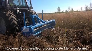 Essais du rouleau Landais 3 points porté Ménard-Darriet en traçage avant reprise de labour