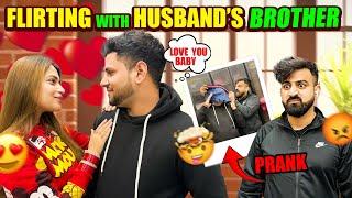 FLIRTING WITH MY HUSBAND's BROTHER PRANK ON HUSBAND || Haath Utha Diya || RajatSwatiVlogs