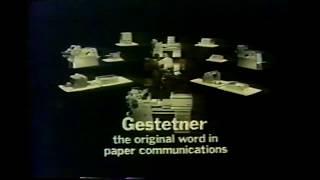 Gestetner The original name in paper communications TV Commercial 1978 - Full version