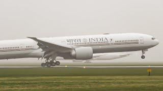 AIR INDIA ONE 777-300 Landing in Amsterdam with President Ram Nath Kovind | Schiphol Plane Spotting