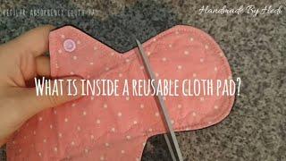 What's inside a reusable cloth menstrual pad?