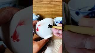 Chinese painting skills on porcelain