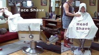 Kat's Face Shave and Head Shave at a Barbershop