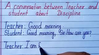 a conversation between teacher and student about discipline