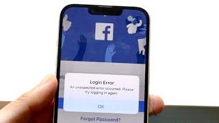 How To FIX FaceBook Login Error!