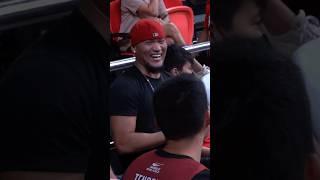 Spotted! Mark "the spark" Caguioa @ Ginebra vs. Terrafirma game in support of LA Tenorio's return