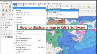 How to digitize a map in QGIS Software