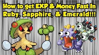 THE BEST EXP GRIND SPOT IN POKEMON RUBY, SAPPHIRE, & EMERALD!!! + Unlimited Money!