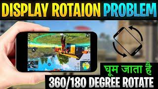 How To Fix Screen 360 degree Rotation Problem In Free Fire | Free Fire Display 180 Rotating Problem