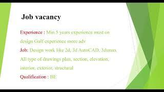 Job vacancy detail-civil tamil-experienced