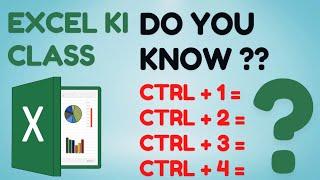 Ctrl 1 to 9 Shortcut keys | Ctrl +1 in Excel | control plus