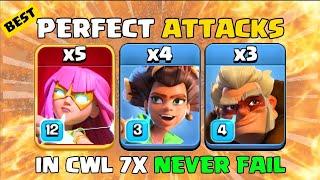 Super Archer+RR+Druid = PERFECT ATTACKS IN CWL 7X NEVER FAIL  MUST TRY ~ CLASH OF CLANS