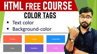 HTML Color Tags | HTML Course for beginners in [Hindi] | by Rahul Chaudhary