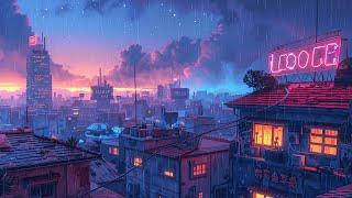 90's Lofi City Night Chill Beats  Lofi Hip Hop Beats To Relax & De-stress ‍️ Rain Lofi Playlist